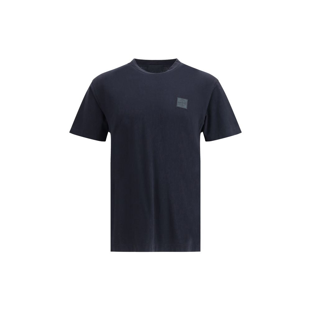 Stone Island Blue Cotton T-Shirt